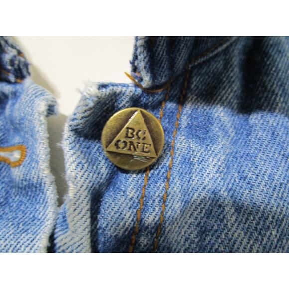 VTG 80s-90s Un Bleu Choix Oversize Denim Jacket Men Sz S - Picture 9 of 12